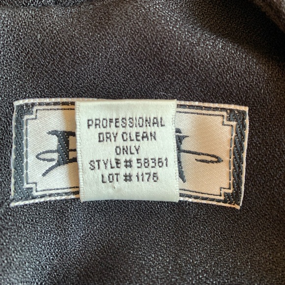 Vintage 80s 90s DJI Black Dress with Piping and Botton Detail - Picture 6 of 9